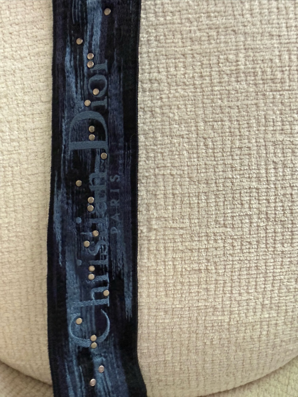 Dior Navy Denim Tie Dyed Saddle Mini Bag with Gold D Charm and Strap - Picture 15 of 16